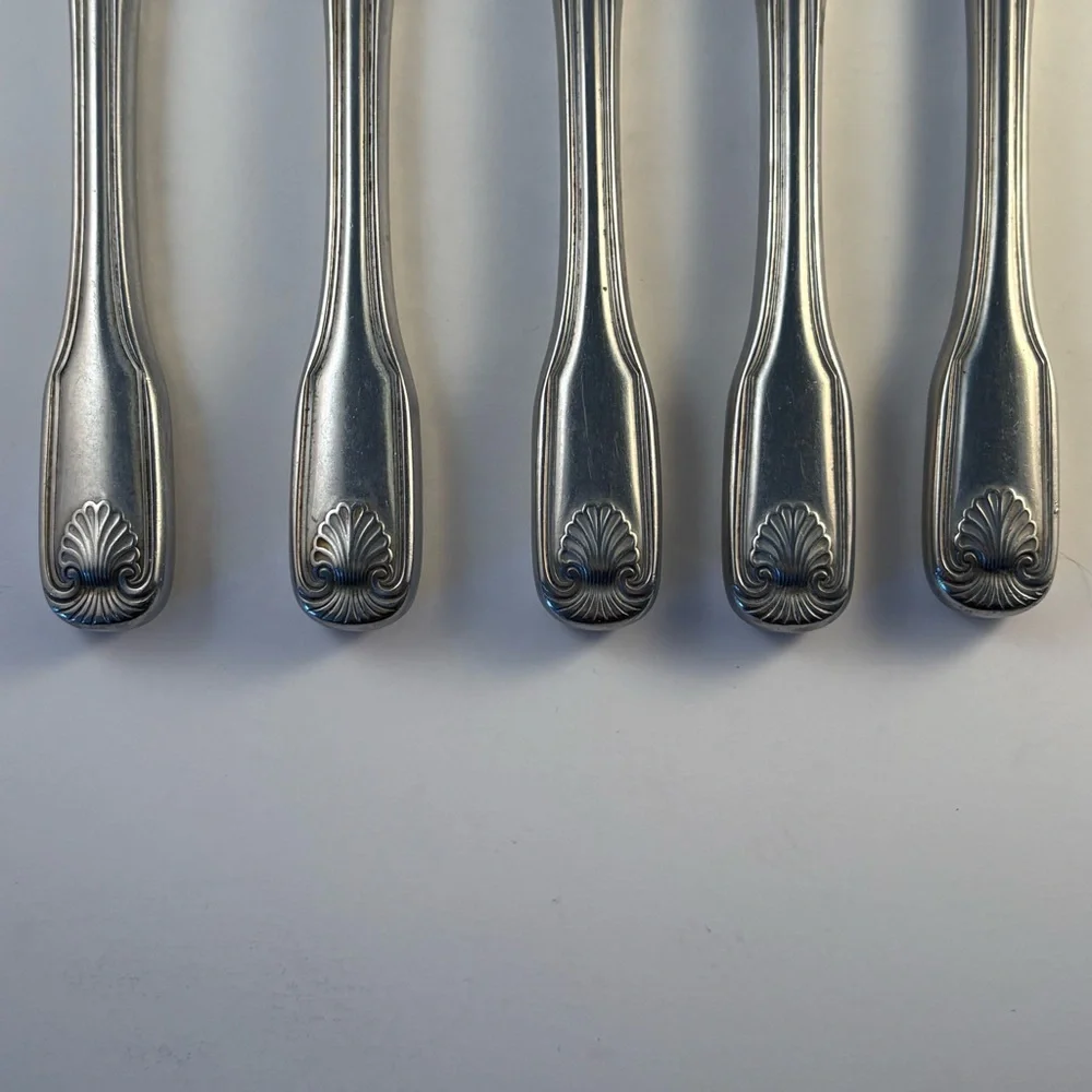 5 Piece Reed & Barton Rebacraft SANIBEL SHELL Stainless Steel Knives Replacement